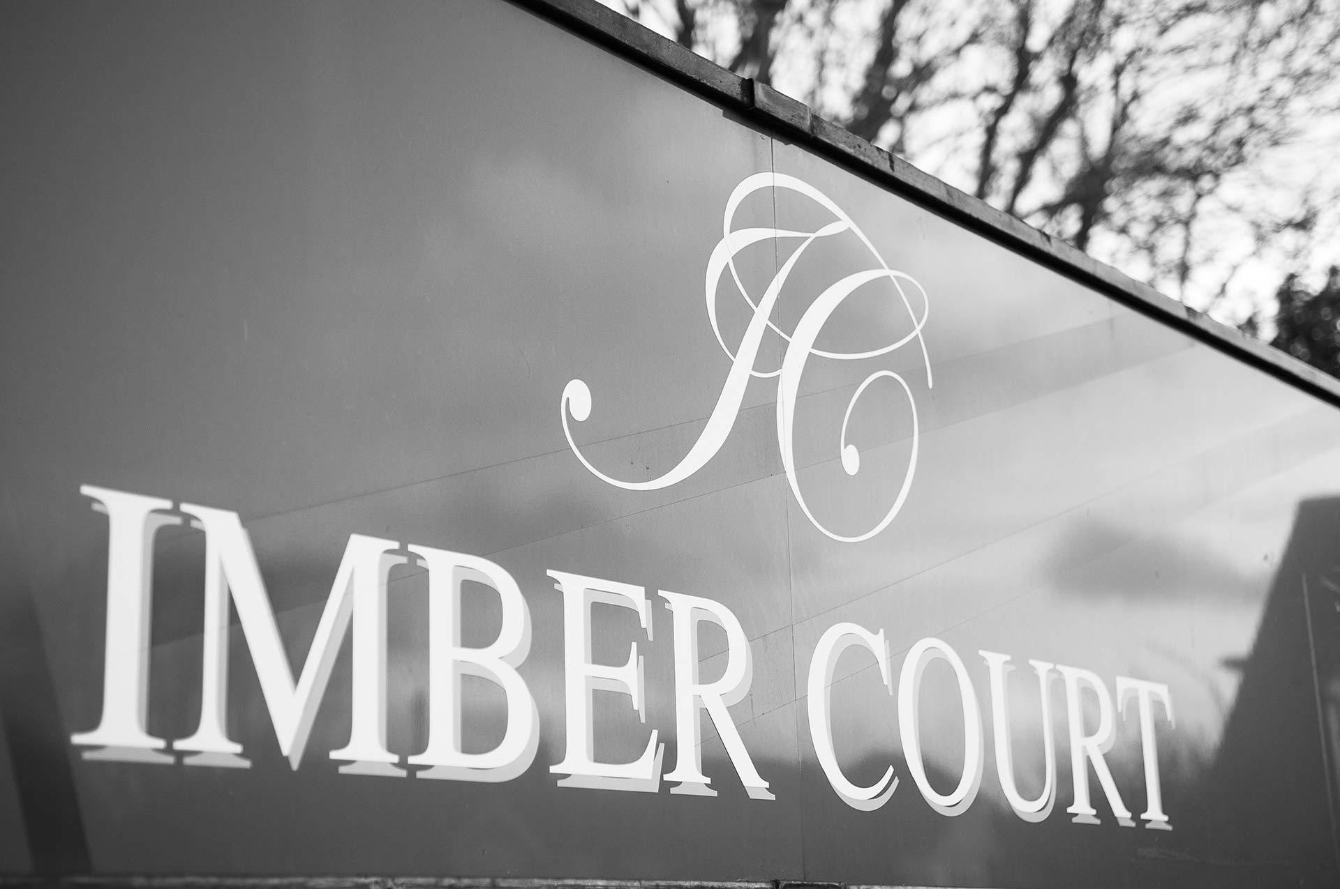 the Imber Court sign at the front of the Club House