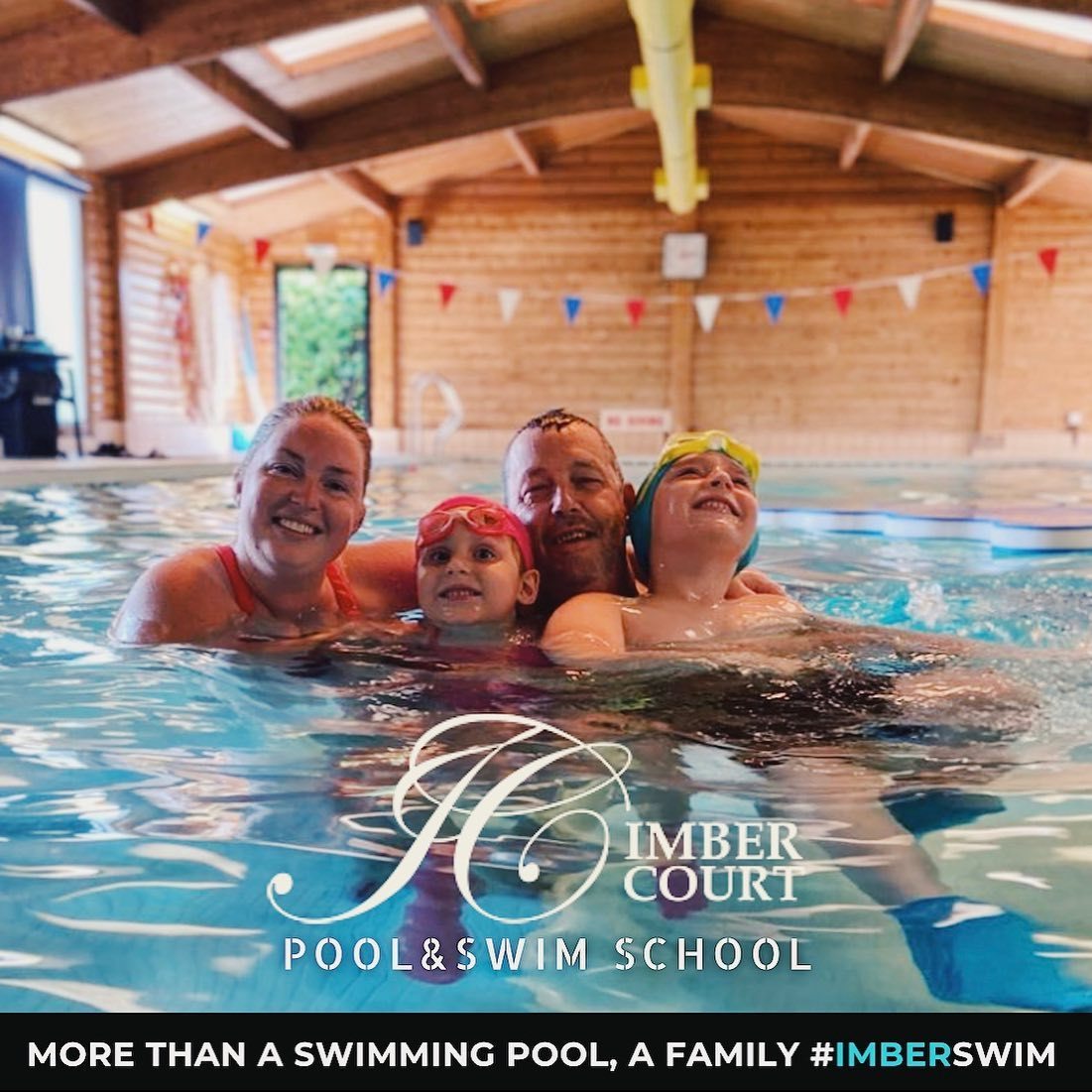 a family in our imber swimming pool