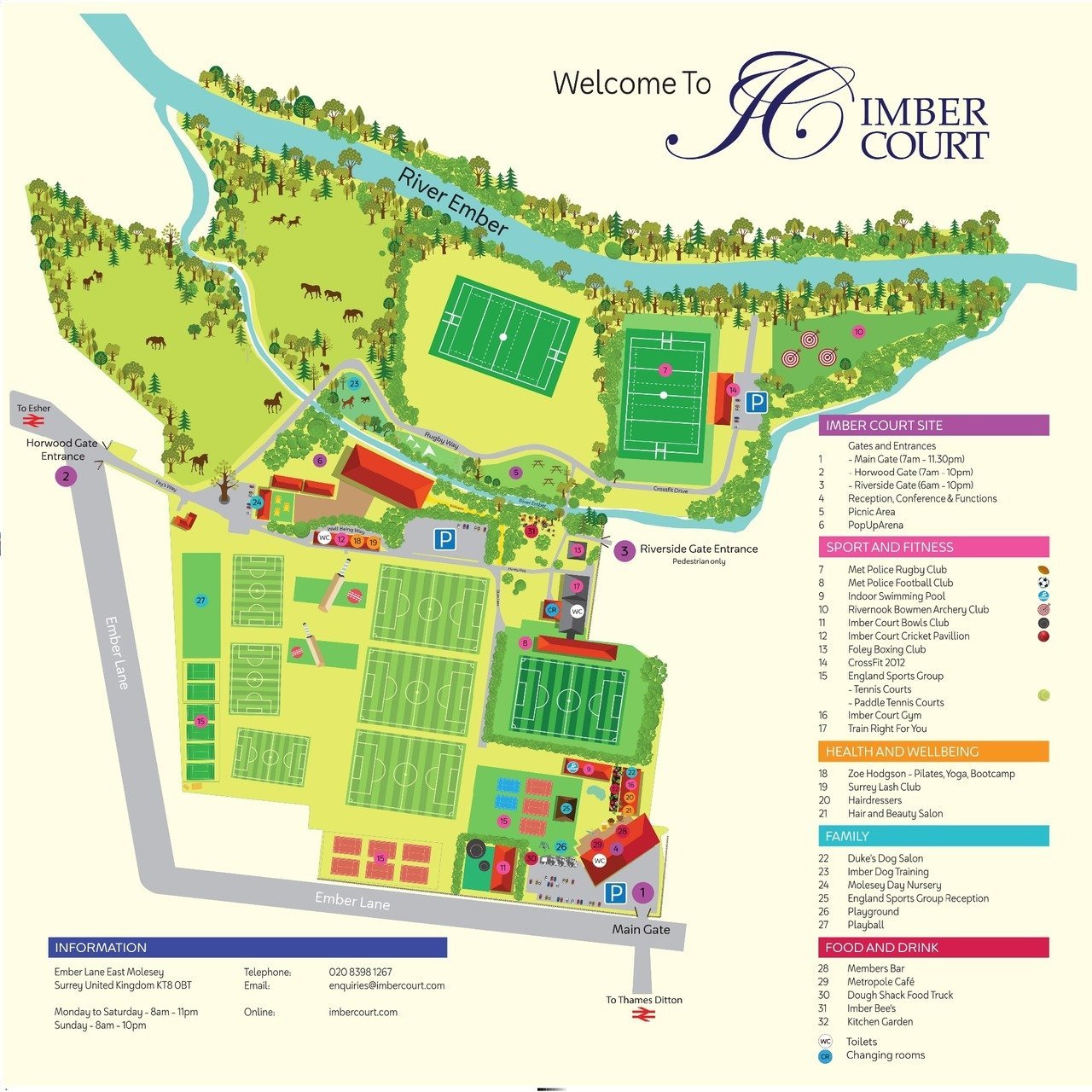 a map of the grounds at imber court