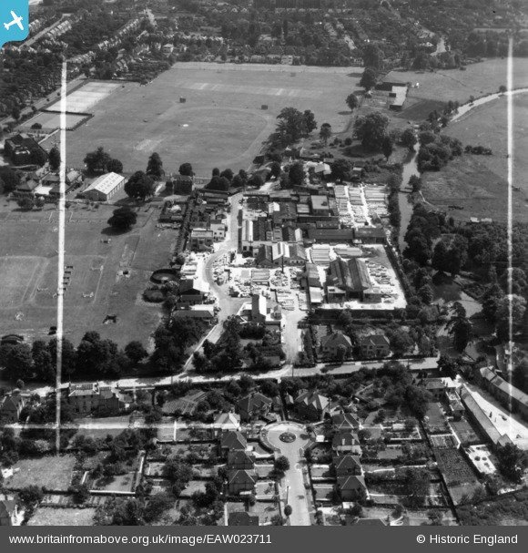 Aerial view of Imber Court from 1949